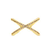 Minimalist 18K Gold Plated Open Rings with Zircon